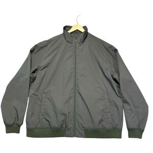 Eddie Bauer Jacket Mens XXL 2XL Green Soft Shell Full Zip Bomber Outdoor